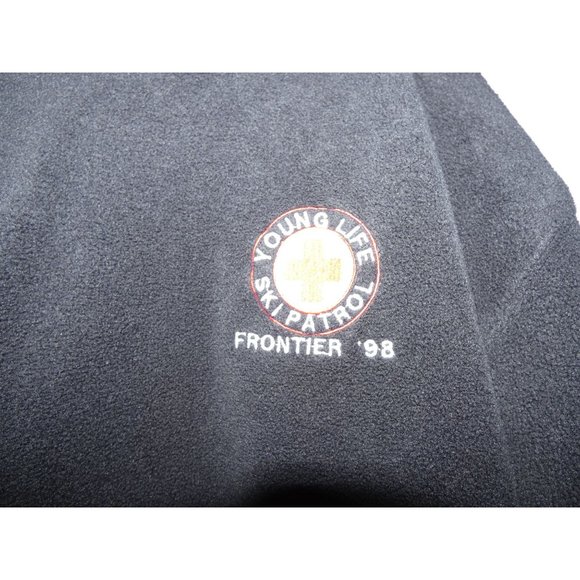 Women's Black Fleece Pullover, Small, Embroidered Logo - Picture 2 of 6